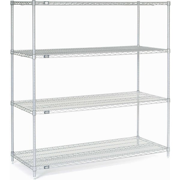 Nexel Wire Shelving, Poly-Z-Brite, 54W X 24D X 63H 24546Z - main